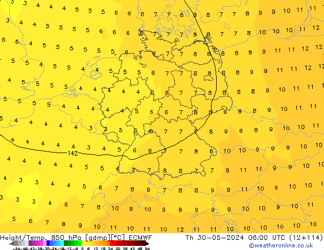 Z500/Yağmur (+YB)/Z850 ECMWF Per 30.05.2024 06 UTC