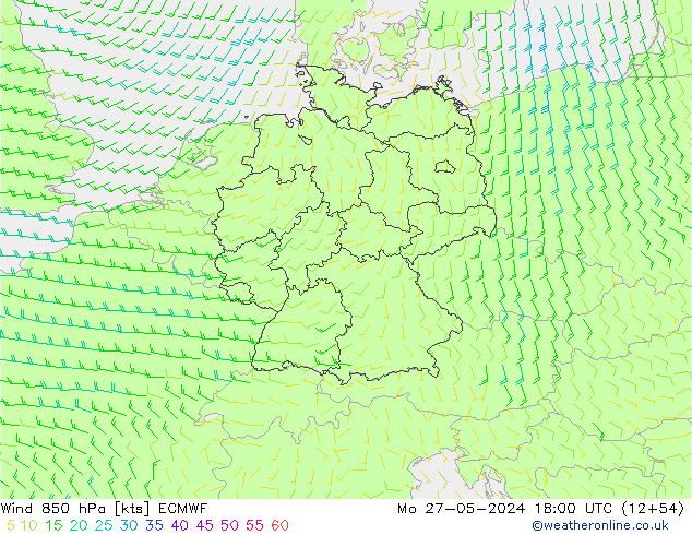  850 hPa ECMWF  27.05.2024 18 UTC