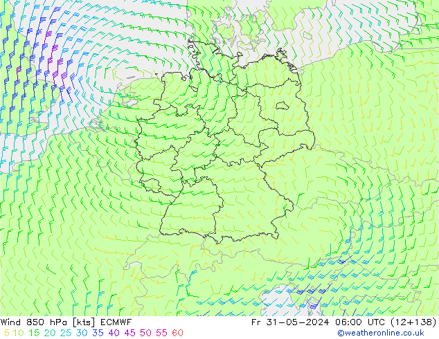  850 hPa ECMWF  31.05.2024 06 UTC