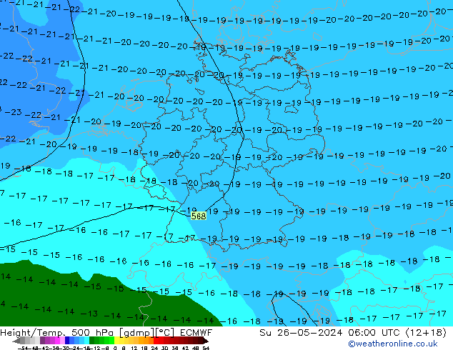 Z500/Rain (+SLP)/Z850 ECMWF Ne 26.05.2024 06 UTC