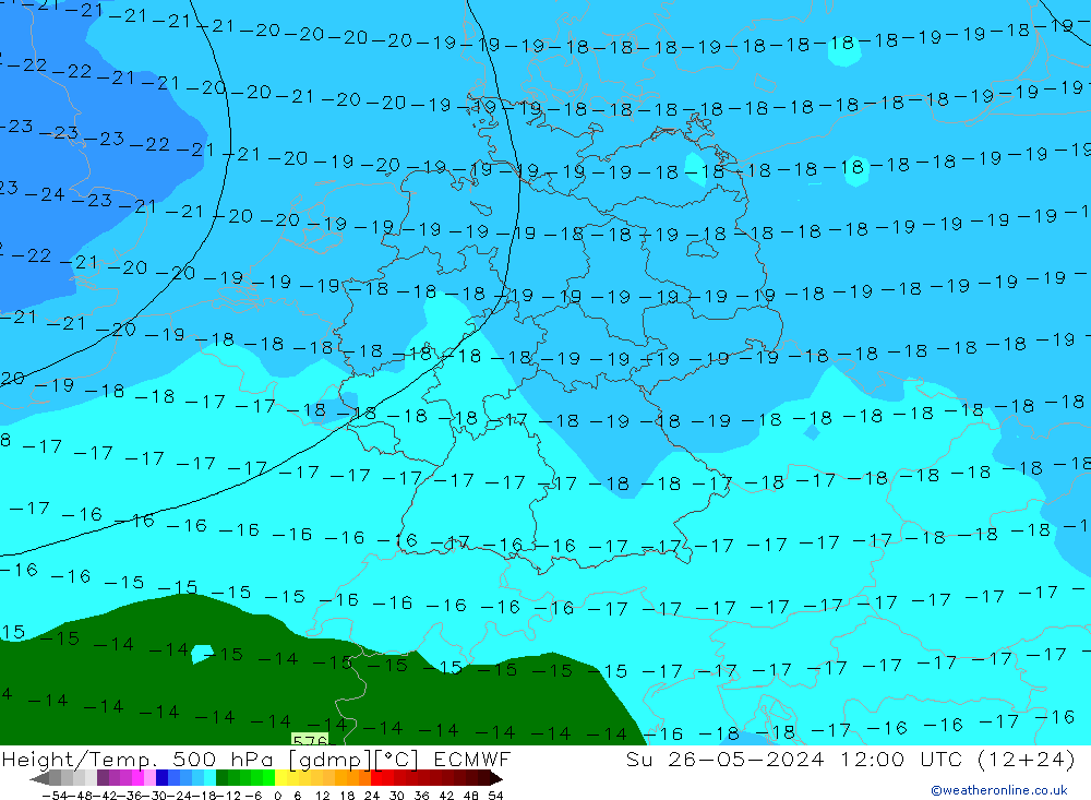 Z500/Rain (+SLP)/Z850 ECMWF So 26.05.2024 12 UTC