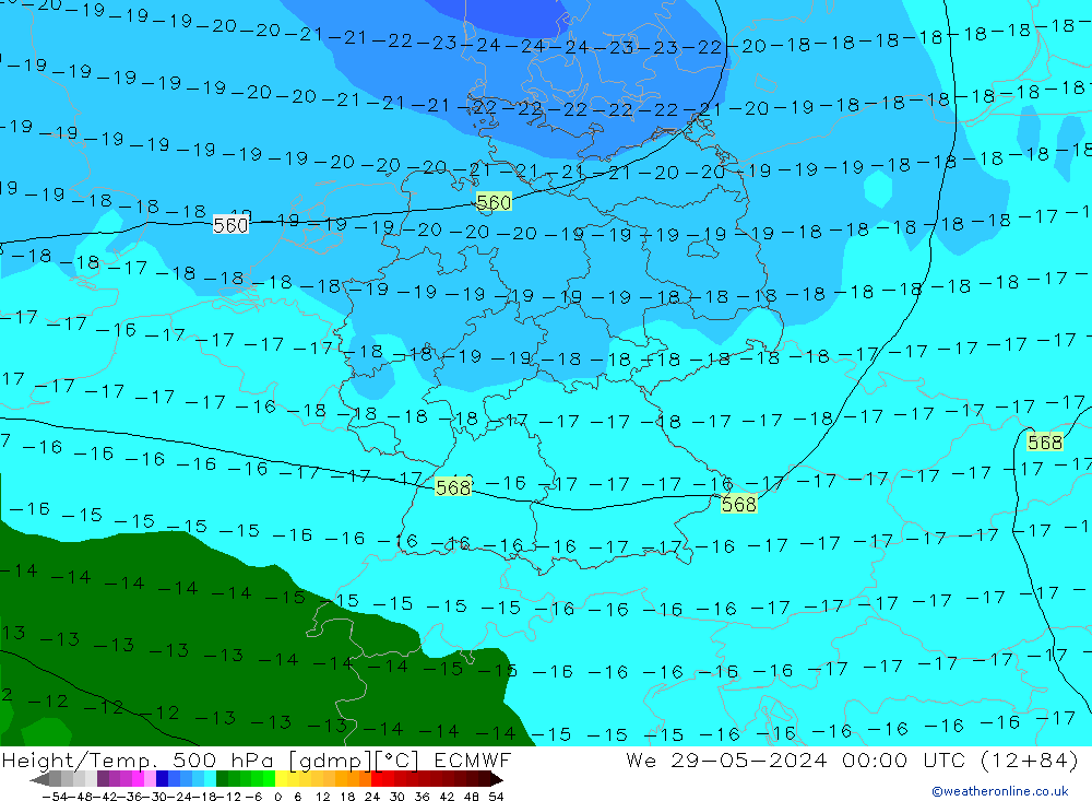 Z500/Rain (+SLP)/Z850 ECMWF ср 29.05.2024 00 UTC