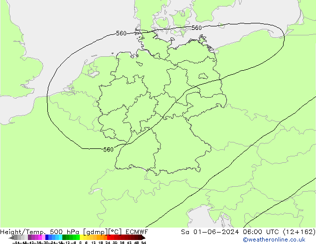 Z500/Rain (+SLP)/Z850 ECMWF sáb 01.06.2024 06 UTC