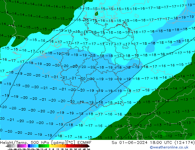 Z500/Rain (+SLP)/Z850 ECMWF Sáb 01.06.2024 18 UTC