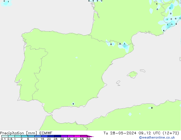 Yağış ECMWF Sa 28.05.2024 12 UTC