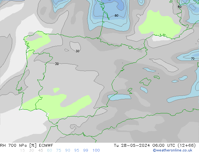 RV 700 hPa ECMWF di 28.05.2024 06 UTC