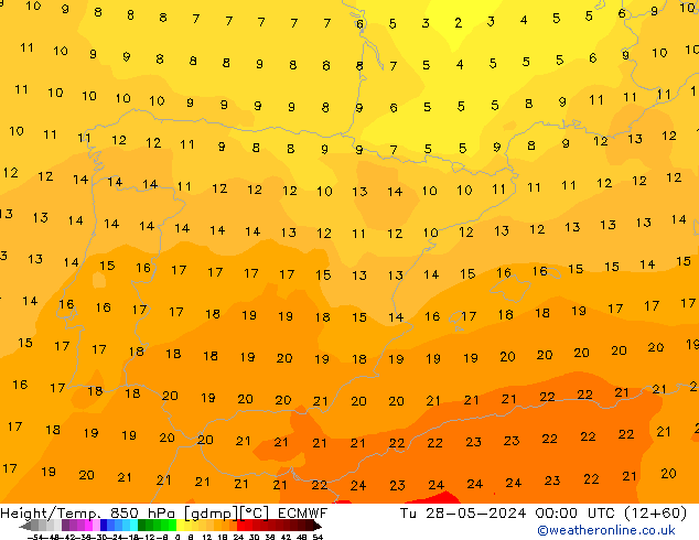 Z500/Rain (+SLP)/Z850 ECMWF Tu 28.05.2024 00 UTC