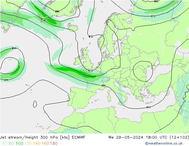 Courant-jet ECMWF mer 29.05.2024 18 UTC