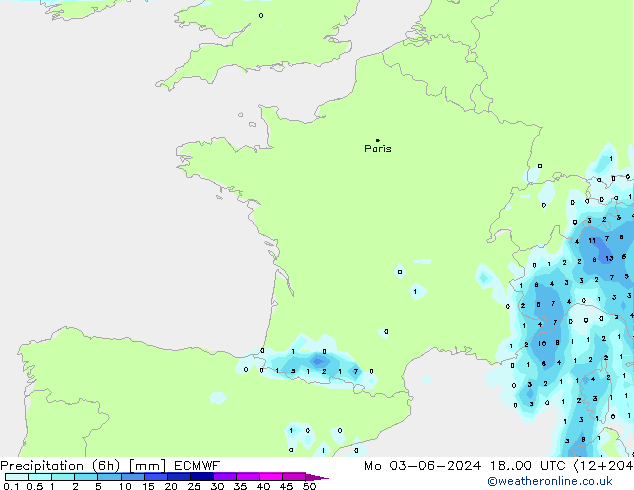 Z500/Regen(+SLP)/Z850 ECMWF ma 03.06.2024 00 UTC