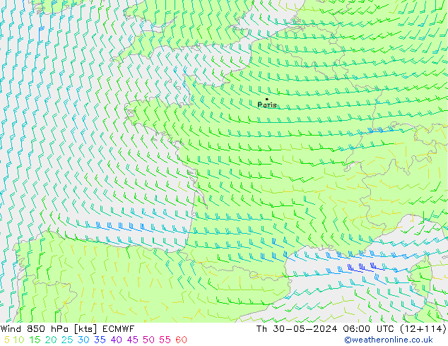  850 hPa ECMWF  30.05.2024 06 UTC