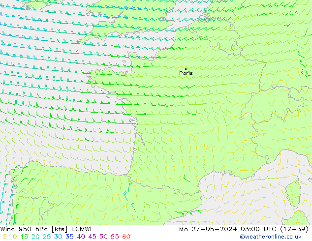 Wind 950 hPa ECMWF ma 27.05.2024 03 UTC