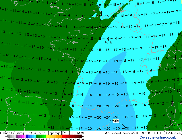 Z500/Regen(+SLP)/Z850 ECMWF ma 03.06.2024 00 UTC