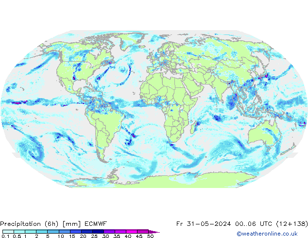 Z500/Rain (+SLP)/Z850 ECMWF Pá 31.05.2024 06 UTC