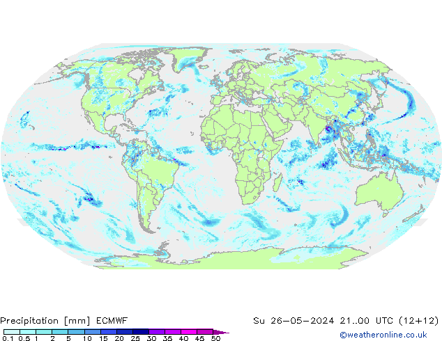 осадки ECMWF Вс 26.05.2024 00 UTC