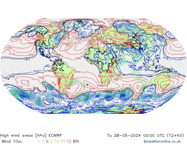 High wind areas ECMWF mar 28.05.2024 00 UTC