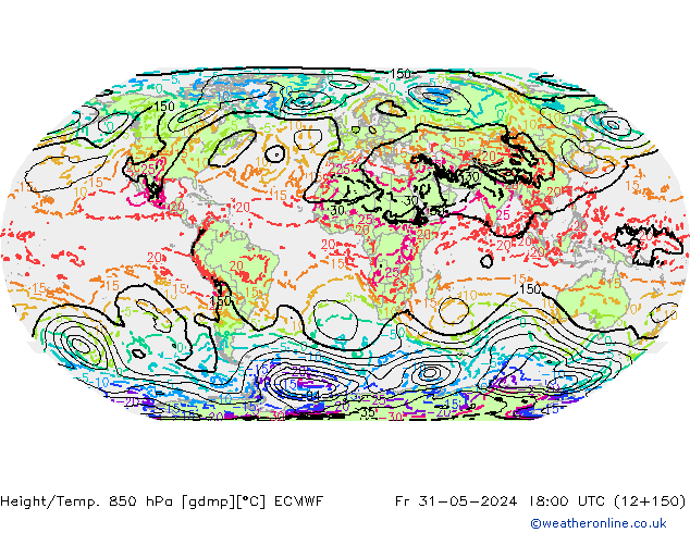 Z500/Rain (+SLP)/Z850 ECMWF Fr 31.05.2024 18 UTC