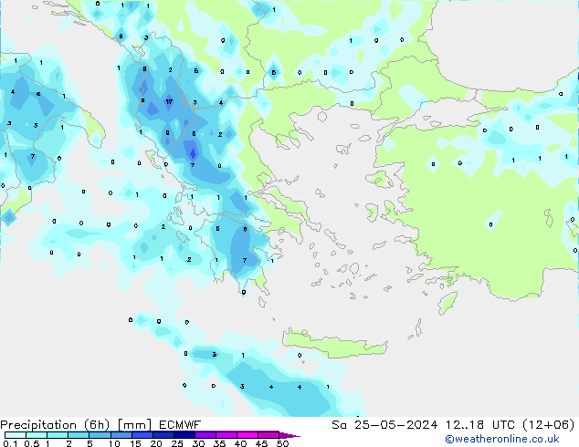 Z500/Rain (+SLP)/Z850 ECMWF Sa 25.05.2024 18 UTC