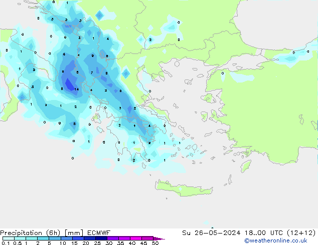 Z500/Rain (+SLP)/Z850 ECMWF Вс 26.05.2024 00 UTC