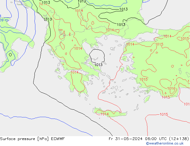 ciśnienie ECMWF pt. 31.05.2024 06 UTC