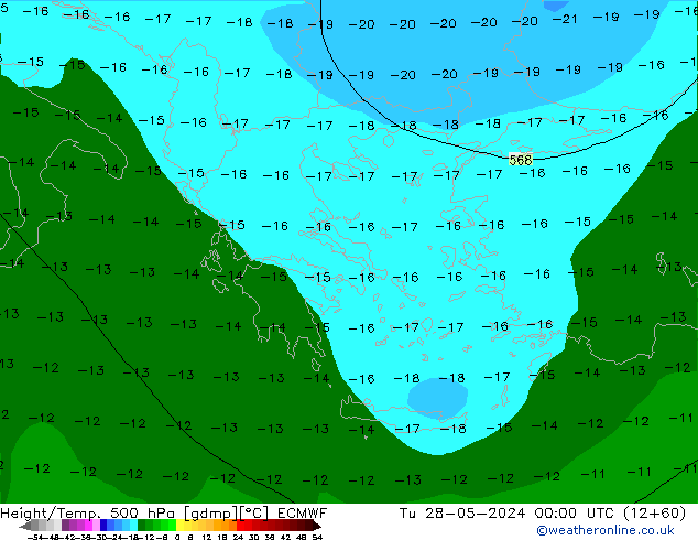 Z500/Regen(+SLP)/Z850 ECMWF di 28.05.2024 00 UTC