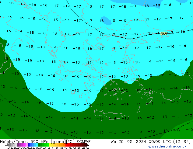 Z500/Rain (+SLP)/Z850 ECMWF mer 29.05.2024 00 UTC