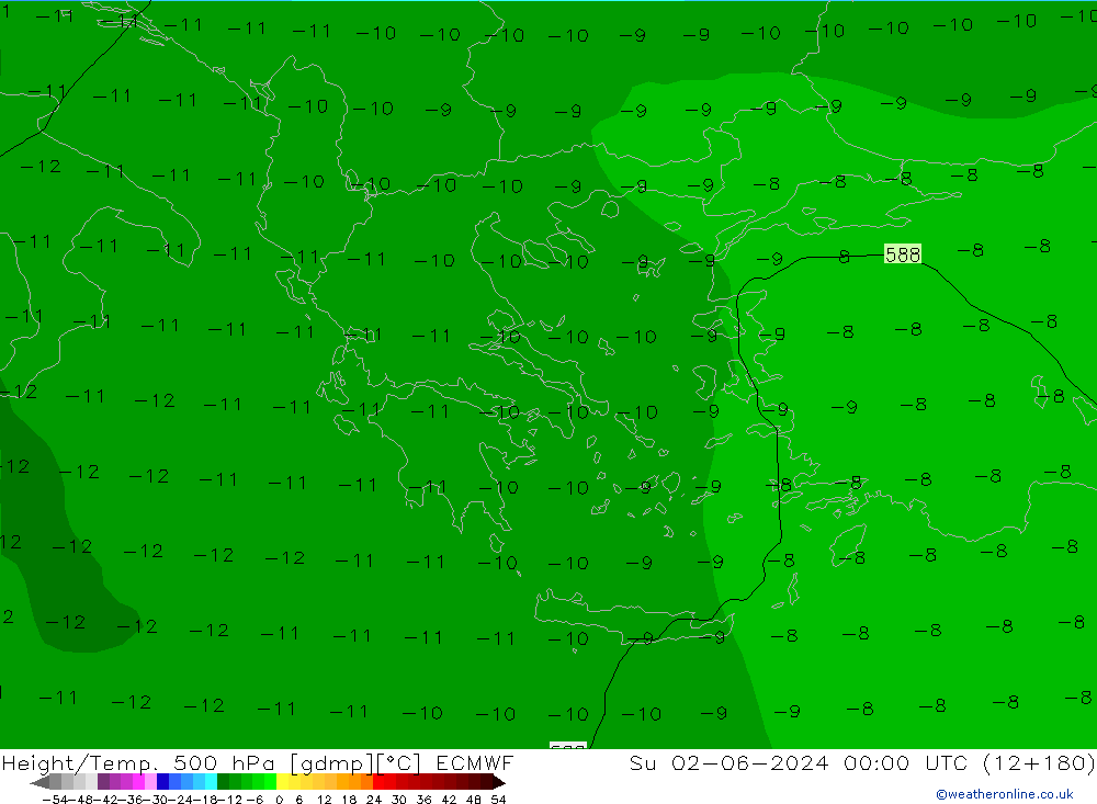 Z500/Rain (+SLP)/Z850 ECMWF dim 02.06.2024 00 UTC