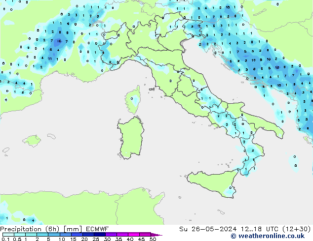 Z500/Regen(+SLP)/Z850 ECMWF zo 26.05.2024 18 UTC