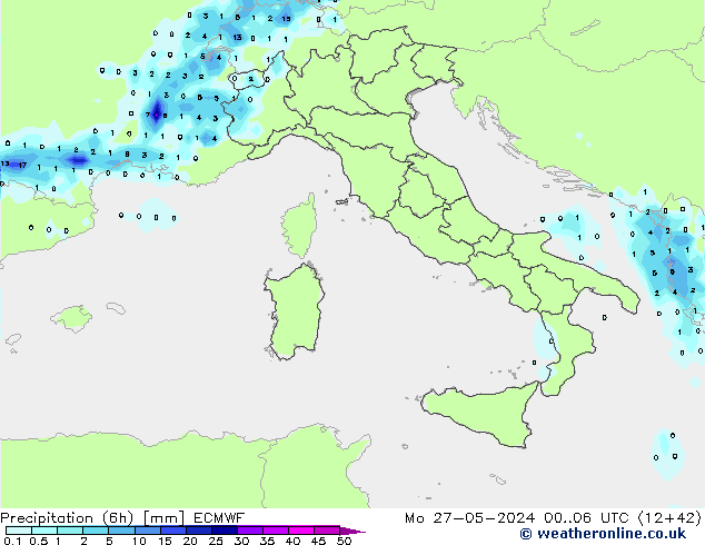 Z500/Rain (+SLP)/Z850 ECMWF Mo 27.05.2024 06 UTC