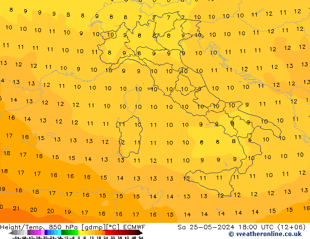 Z500/Regen(+SLP)/Z850 ECMWF za 25.05.2024 18 UTC