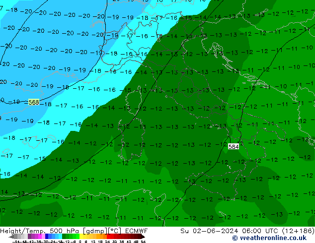 Z500/Rain (+SLP)/Z850 ECMWF Ne 02.06.2024 06 UTC