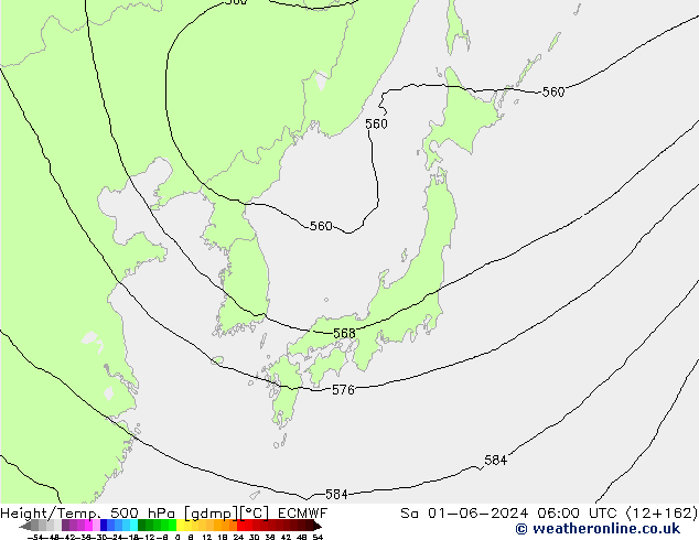 Z500/Rain (+SLP)/Z850 ECMWF ��� 01.06.2024 06 UTC