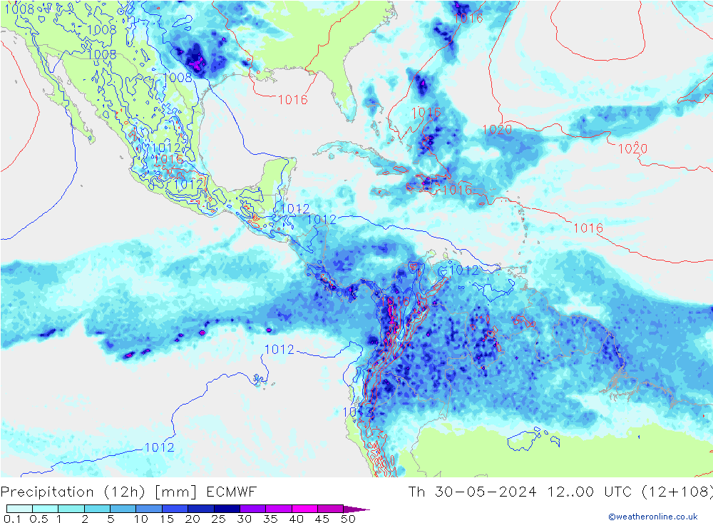 Yağış (12h) ECMWF Per 30.05.2024 00 UTC