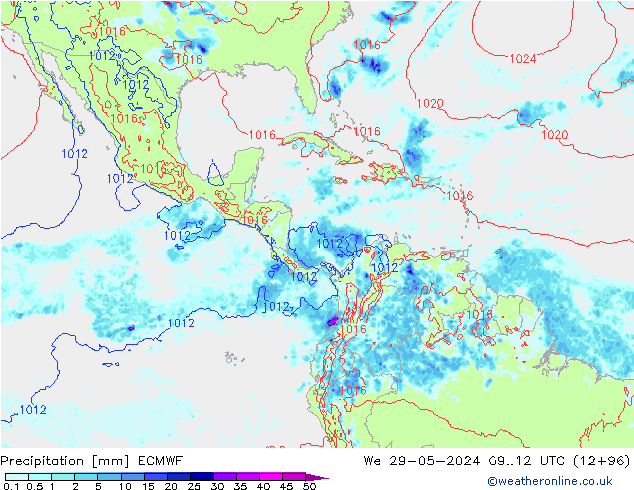 Précipitation ECMWF mer 29.05.2024 12 UTC