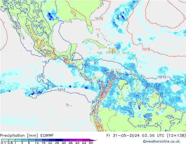 Precipitation ECMWF Fr 31.05.2024 06 UTC