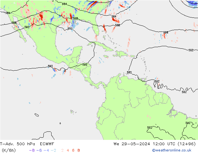 T-Adv. 500 гПа ECMWF ср 29.05.2024 12 UTC