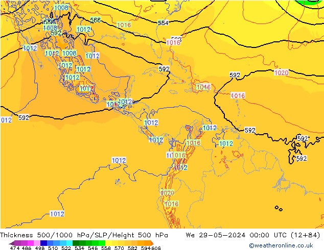 Thck 500-1000hPa ECMWF We 29.05.2024 00 UTC