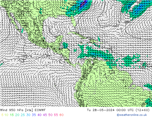 Wind 950 hPa ECMWF Tu 28.05.2024 00 UTC