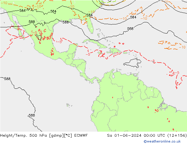 Z500/Rain (+SLP)/Z850 ECMWF Sa 01.06.2024 00 UTC