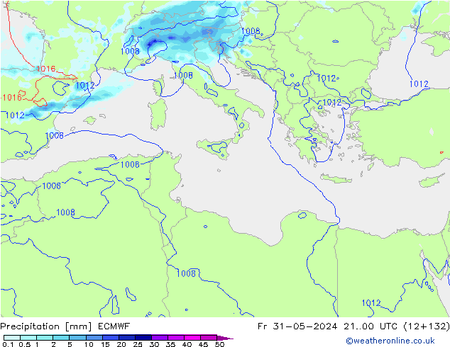 precipitação ECMWF Sex 31.05.2024 00 UTC