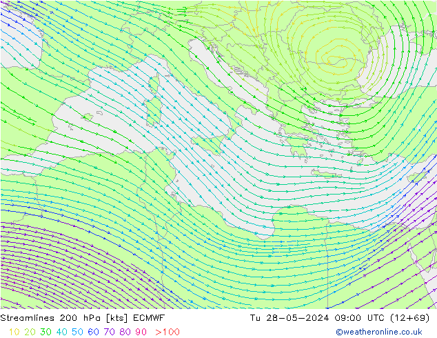  200 hPa ECMWF  28.05.2024 09 UTC