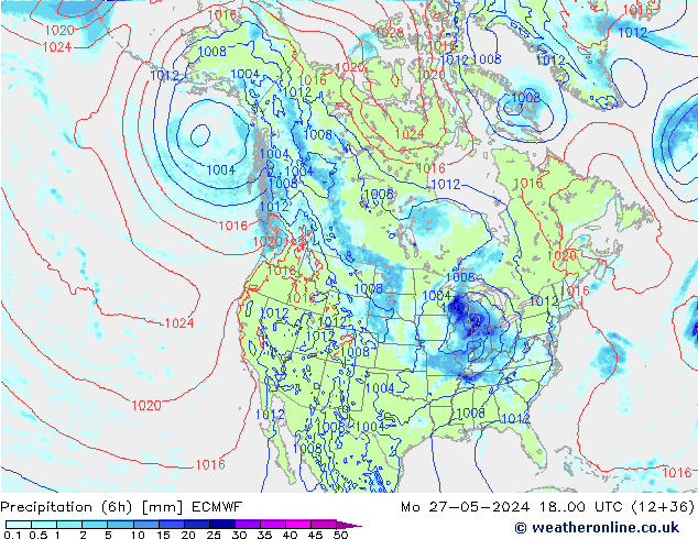 Z500/Regen(+SLP)/Z850 ECMWF ma 27.05.2024 00 UTC