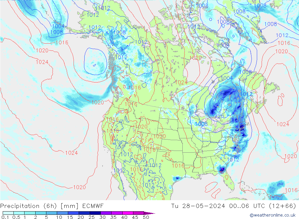 Z500/Rain (+SLP)/Z850 ECMWF  28.05.2024 06 UTC