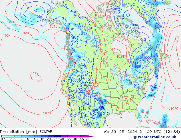 Niederschlag ECMWF Mi 29.05.2024 00 UTC