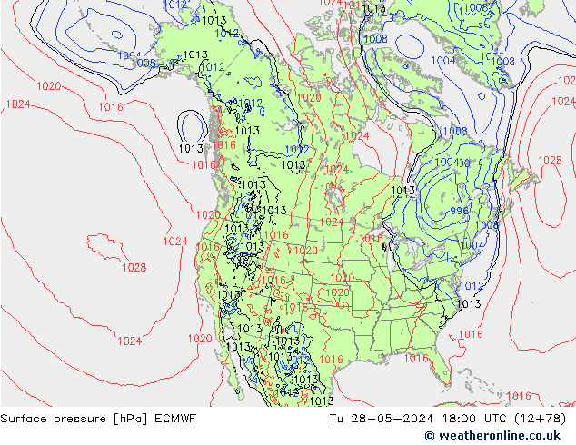 pression de l'air ECMWF mar 28.05.2024 18 UTC