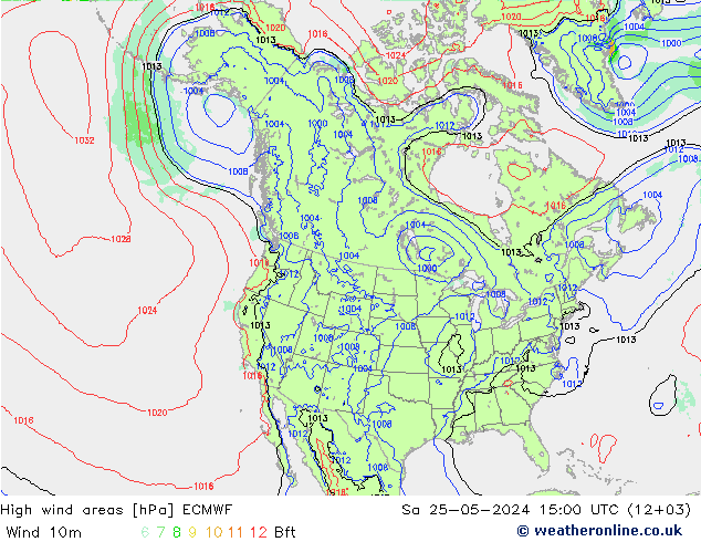 Izotacha ECMWF so. 25.05.2024 15 UTC