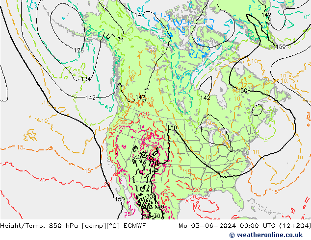 Z500/Rain (+SLP)/Z850 ECMWF  03.06.2024 00 UTC