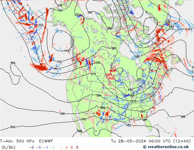 T-Adv. 500 hPa ECMWF mar 28.05.2024 06 UTC