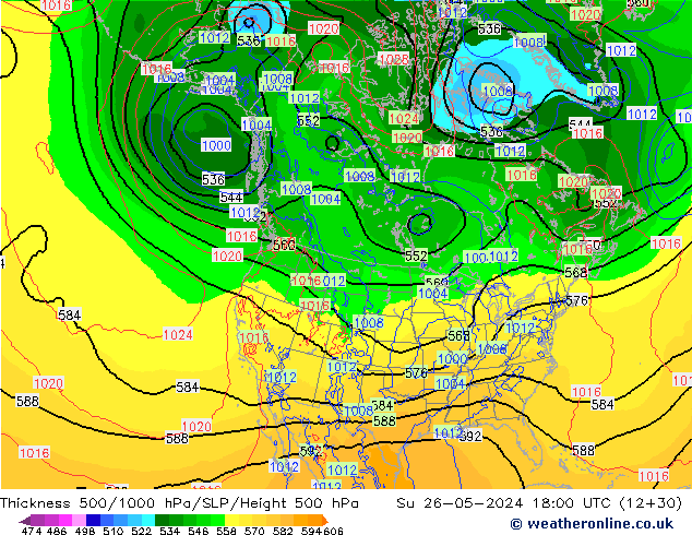 Thck 500-1000hPa ECMWF Ne 26.05.2024 18 UTC