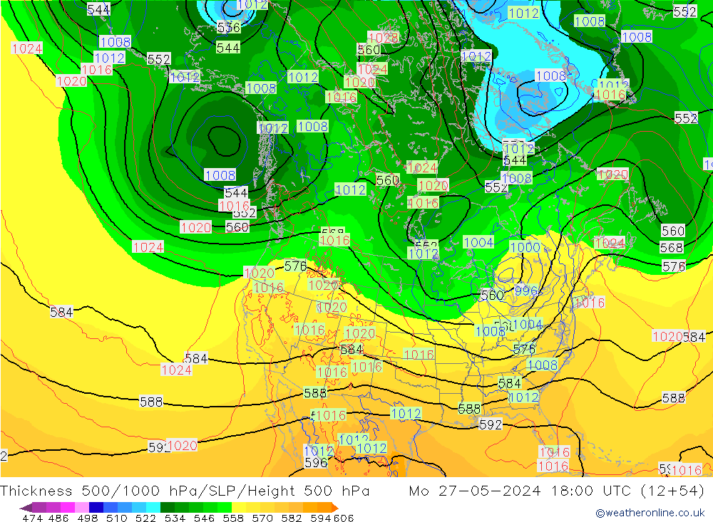 Dikte 500-1000hPa ECMWF ma 27.05.2024 18 UTC