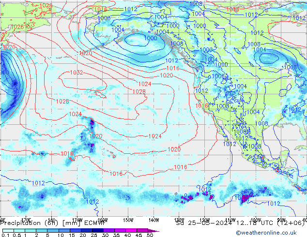 Z500/Rain (+SLP)/Z850 ECMWF Sa 25.05.2024 18 UTC